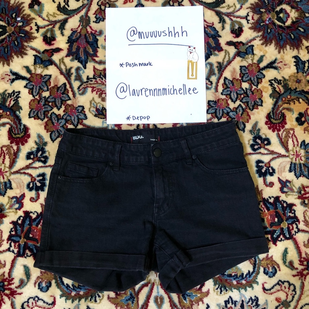BDG Urban Outfitters black denim shorts